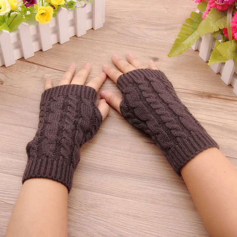 Women's Fingerless Hand Warmer Gloves