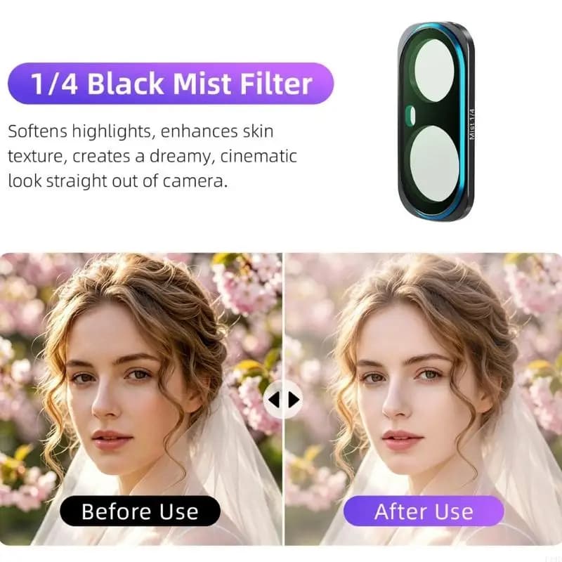 Camera Lens Filter with Quick Attach Frame