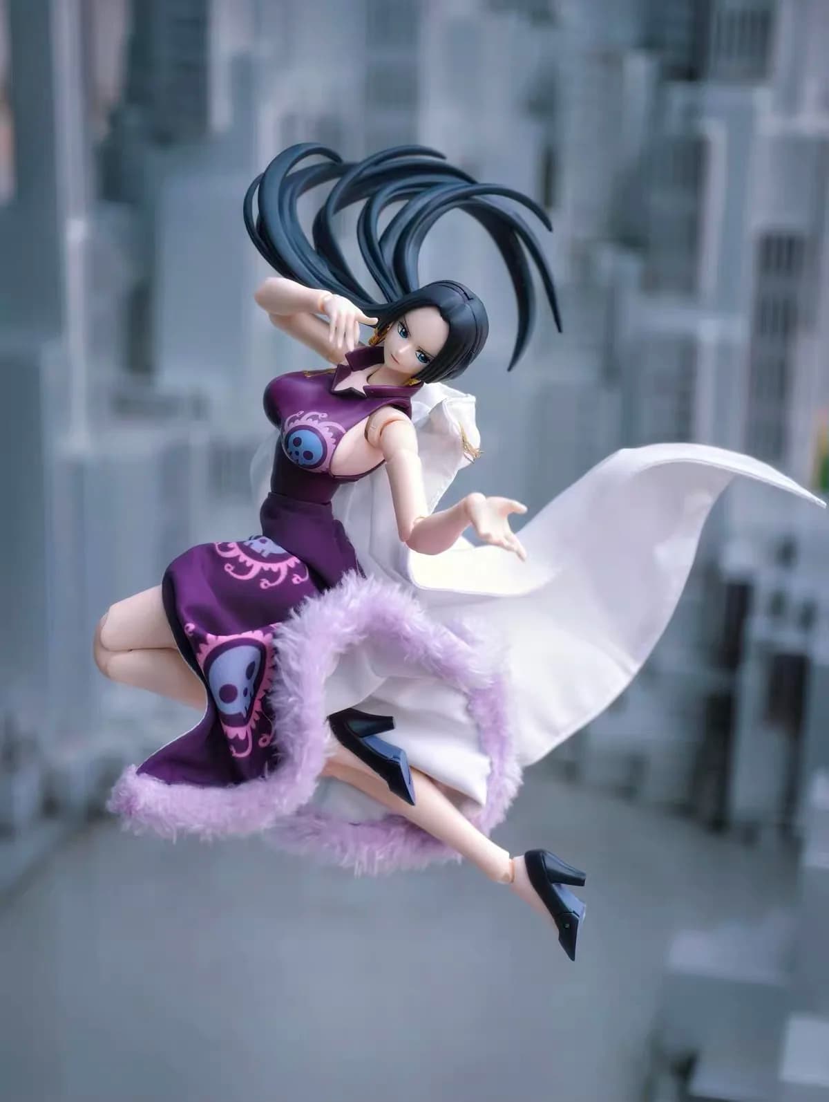 Anime ONE PIECE SHF Boa Hancock Cloak Cloth Skirt Action Figur Accessories Model Toy Decoration Built-In Wire No Figur
