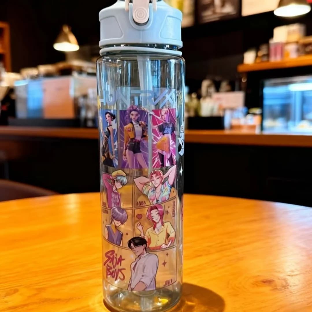 Water Bottles 750ml High-capacity Drinking Straw Cup Portable Girl Outdoor Bottles Office School Kid School Gym Sport