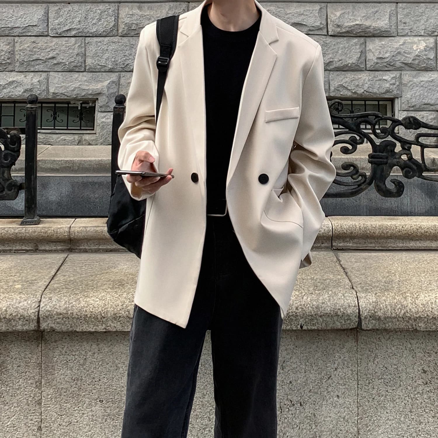 Men's Casual Loose Blazer Jacket