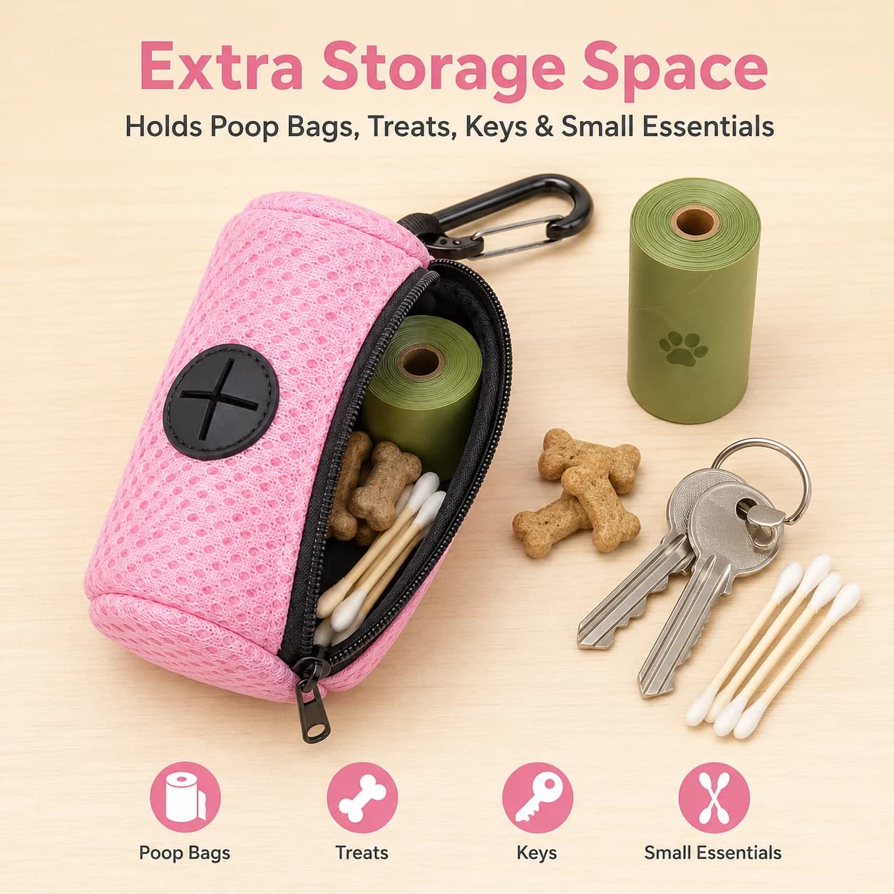Dog Poop Bag Dispenser Hangingable Dog Poop Bag Holder Poo Bags Dispenser for Dogs Walking Garbage Bags Dispensers Pet Supplies