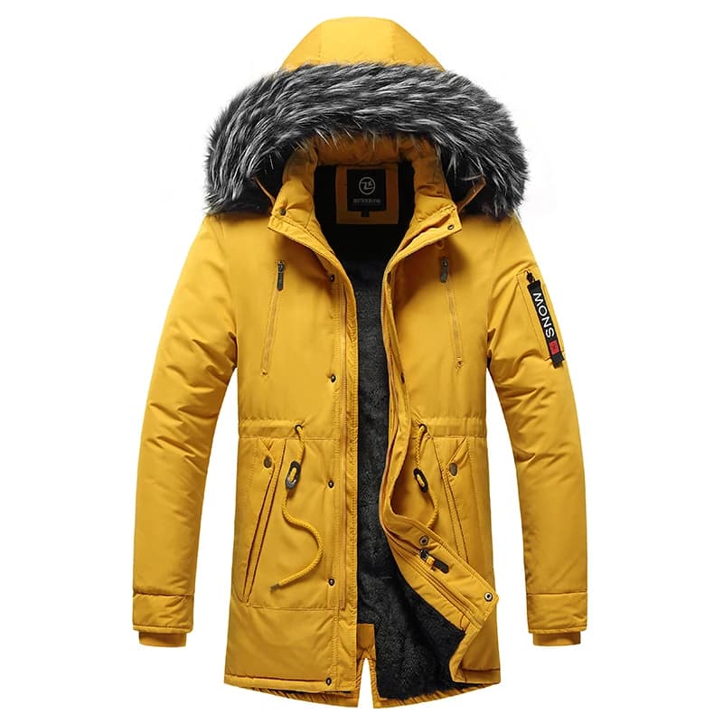 Men's Winter Wool-Lined Parka Jacket