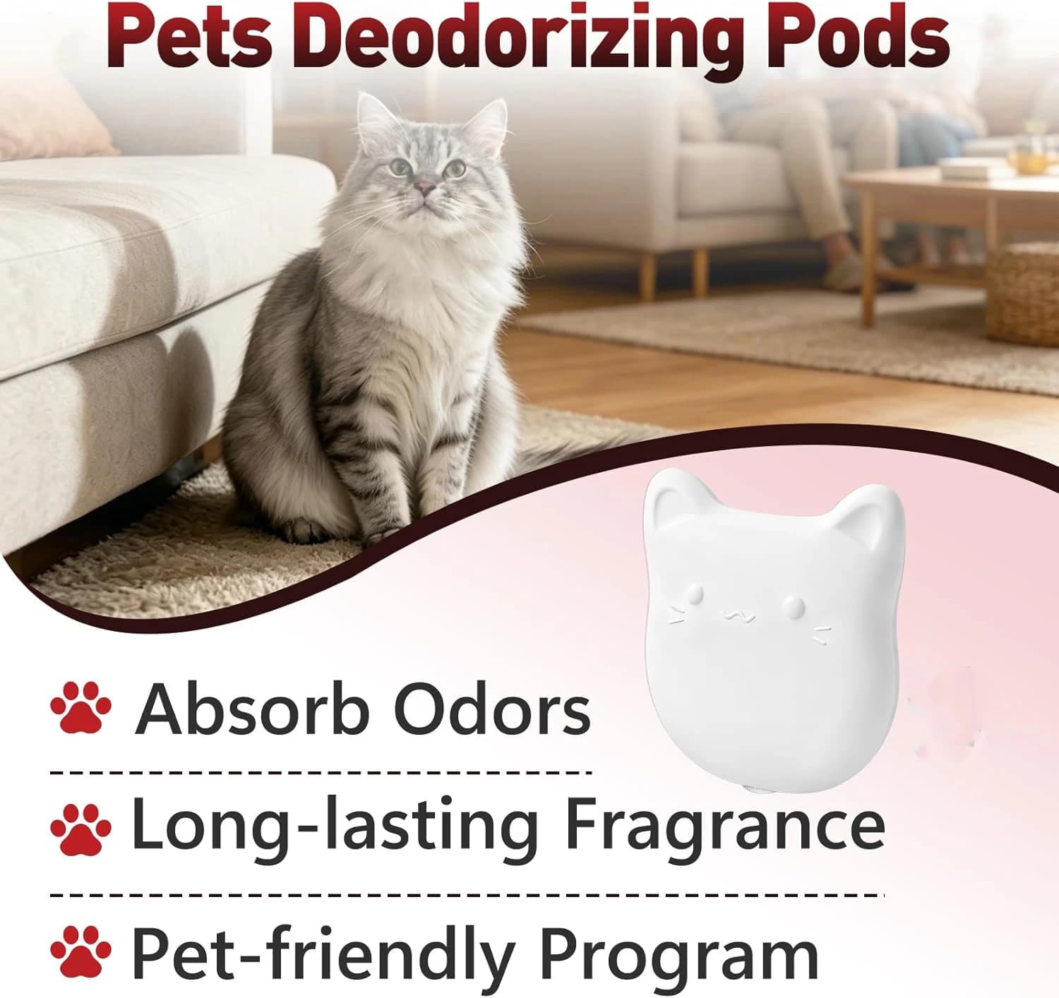 Litter Box Deodorizer Pods For Self-Cleaning Boxes