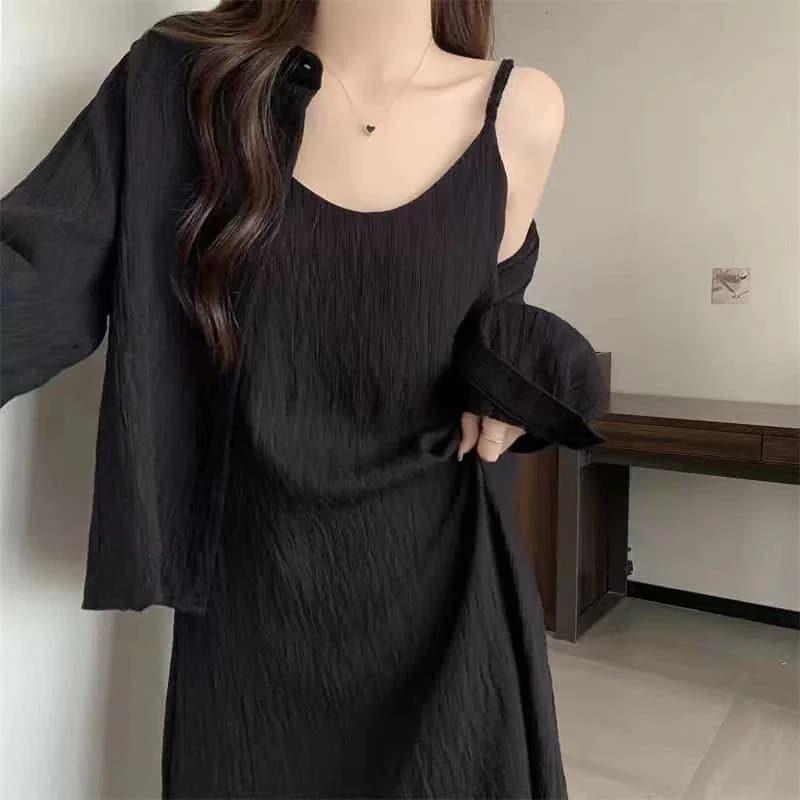Summer French Style Adjustable Maxi Dress