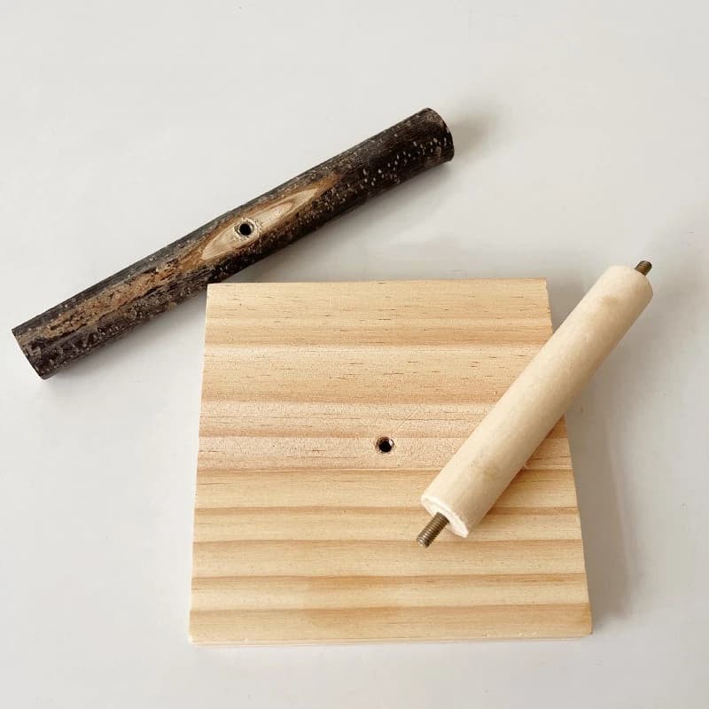 Wooden Bird Perch Stand