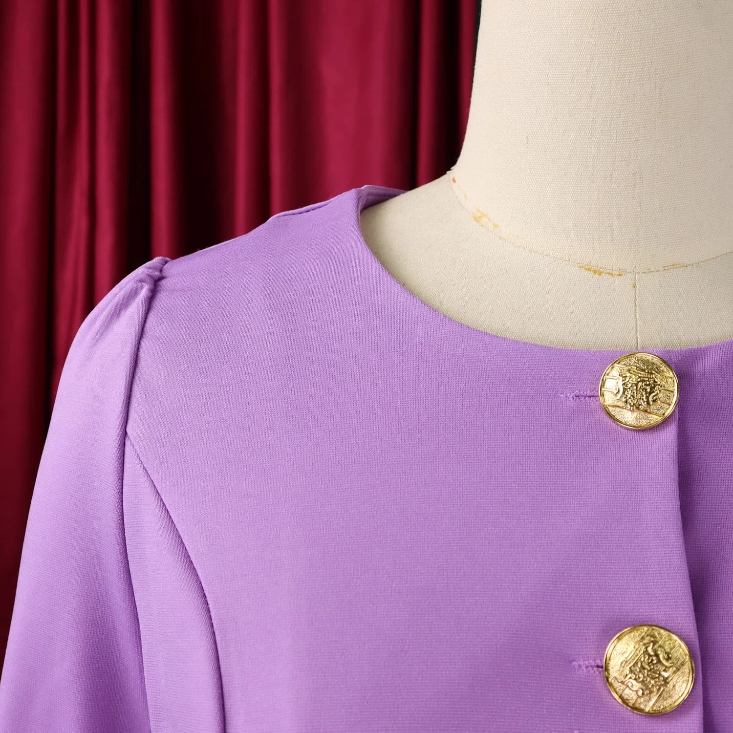 Bodycon Work Dress with Buttons