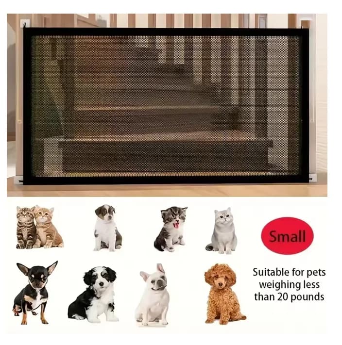 Mesh Pet Gate Retractable Barrier