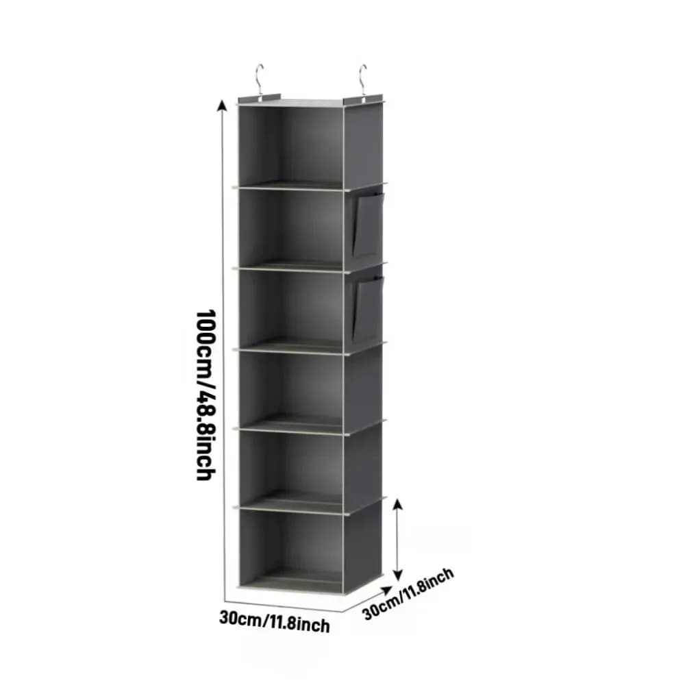 Hanging Closet Organizer with 6 Shelves