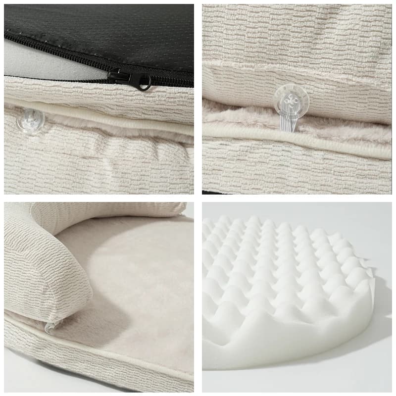Sofa Dog Bed With Pillow Support Bolster