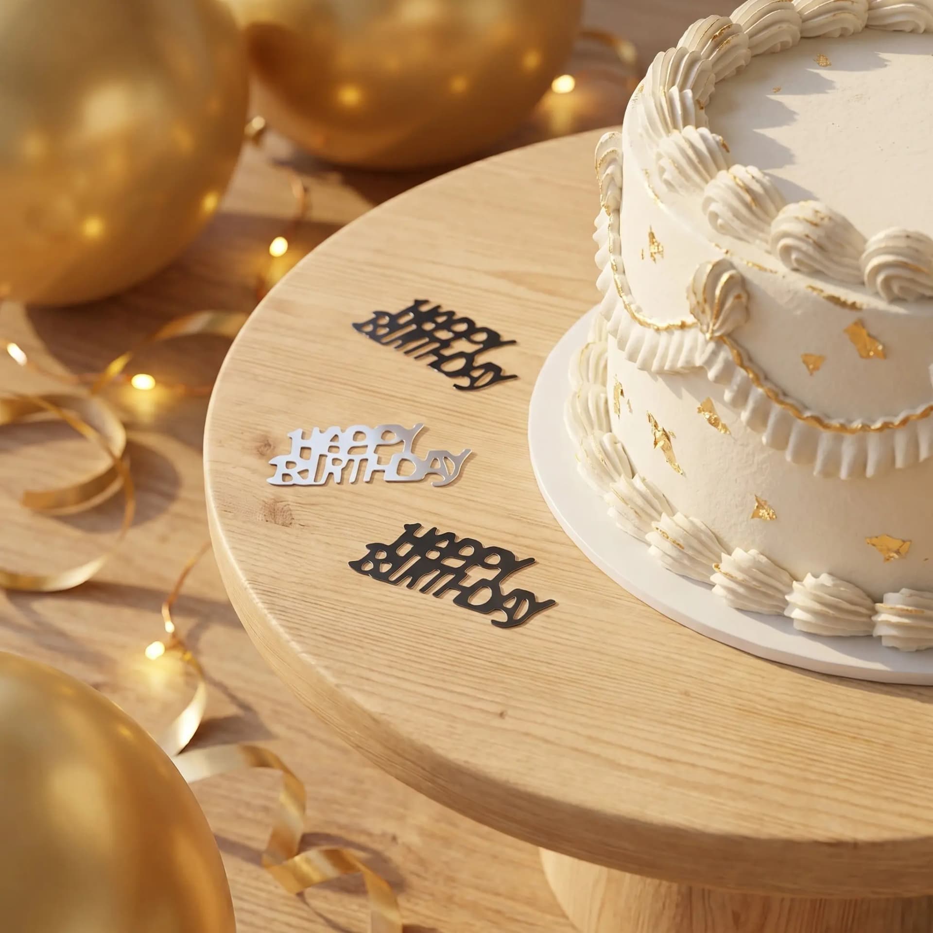 Silver Confetti Dots Party Table Decoration
