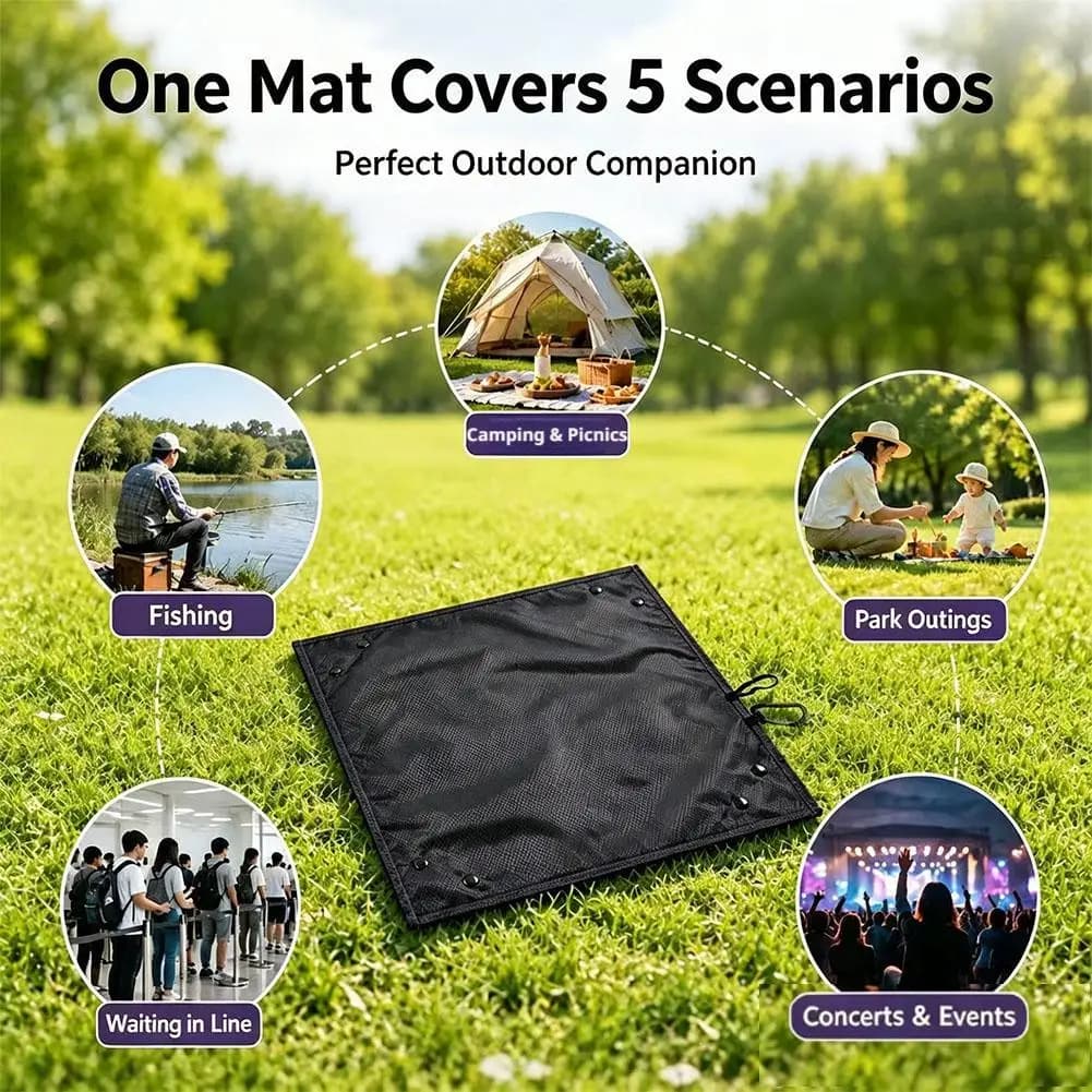 Camping Folding Storage Mat with Carabiner