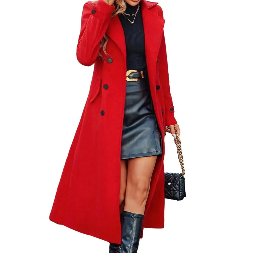 Women's Double-Breasted Wool Coat