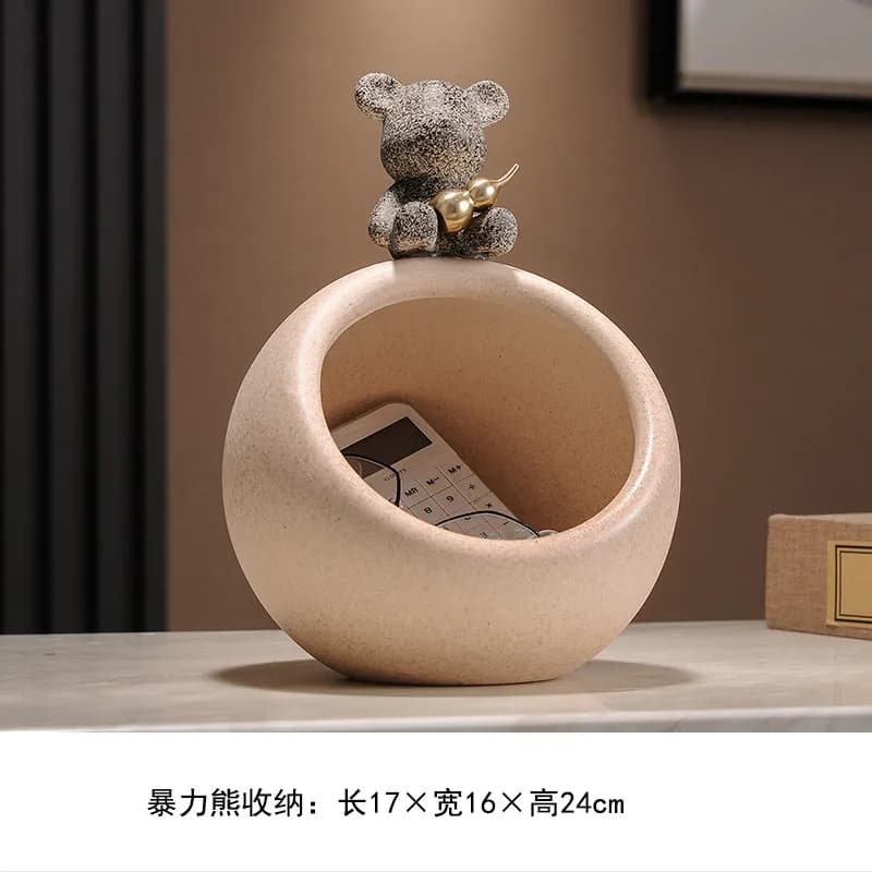 Kitchen Desk Storage Holder for Towel and Trinket Display