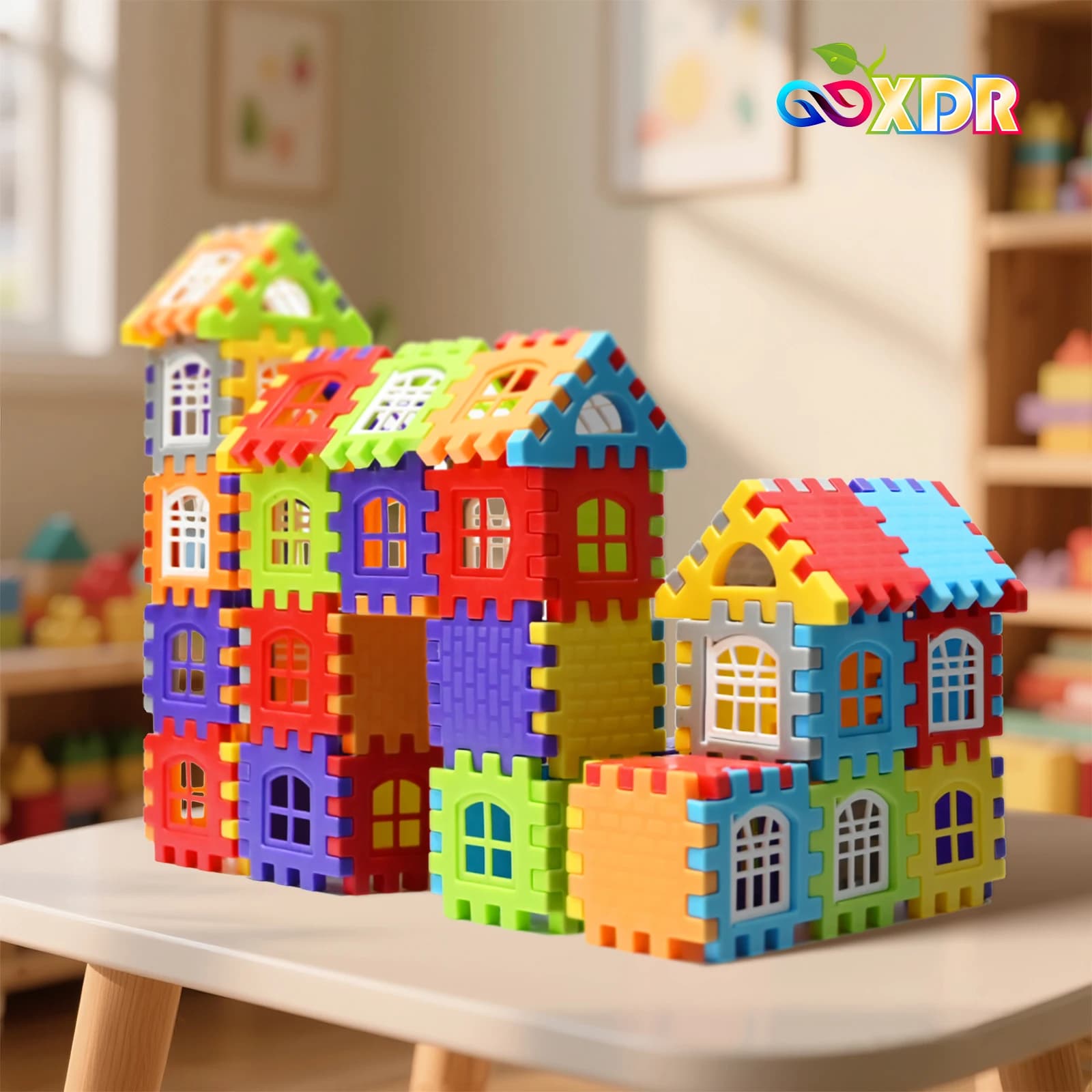 Colorful Building Block House Construction Set