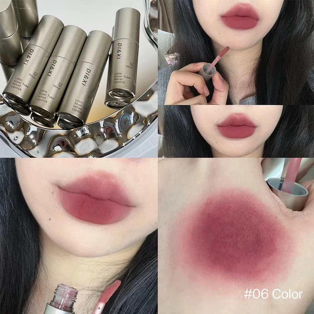 Matte Finish Lip Glaze with Velvet Texture