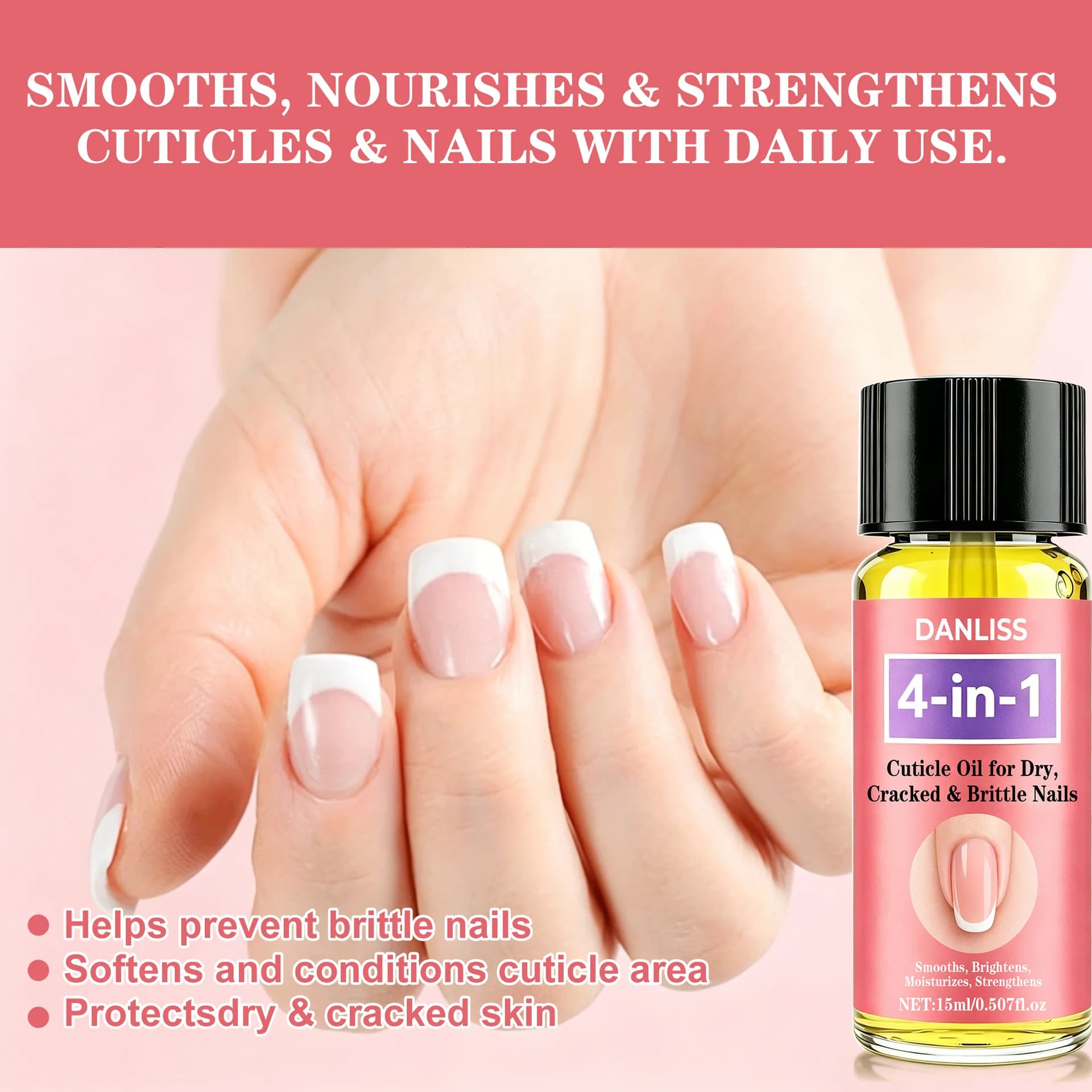 Cuticle Oil 4-in-1 for Dry and Brittle Nails
