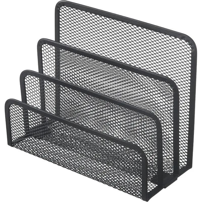 Desk Mail Organizer Small File Holders Letter Organizer Metal Mesh Document/Filing/Folders/Paper Organizer for Desktop