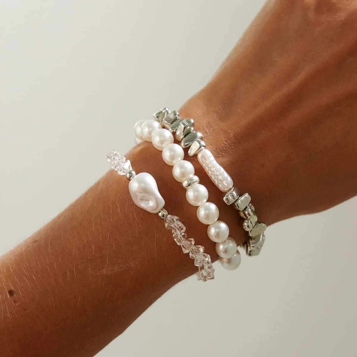Vintage Pearl Bead Chain Bracelet