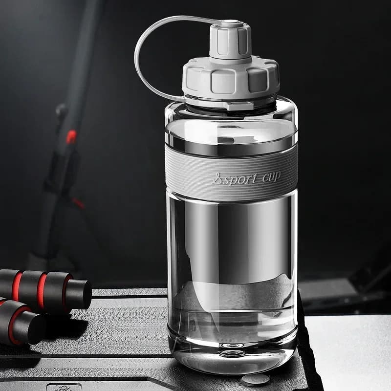Large Water Bottle with Straw, 2 Liter