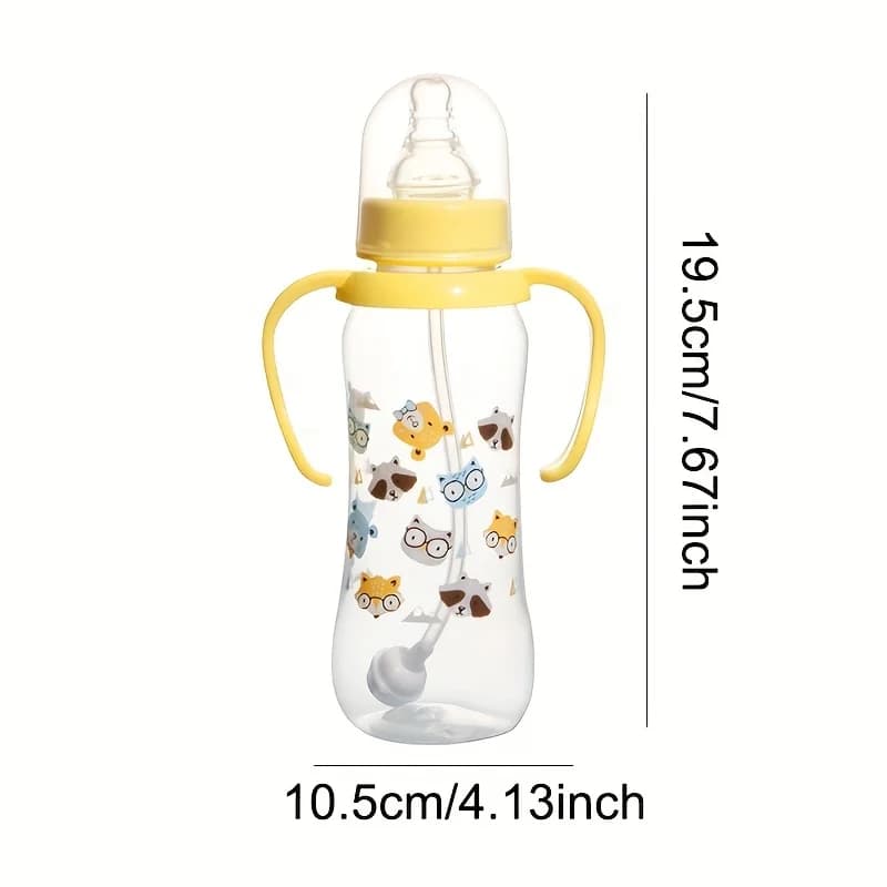 250ml Baby Bottle with Handle - Easy-to-Grip Feeding Bottle, Perfect as a Christmas Gift, Ideal for Water and Formula