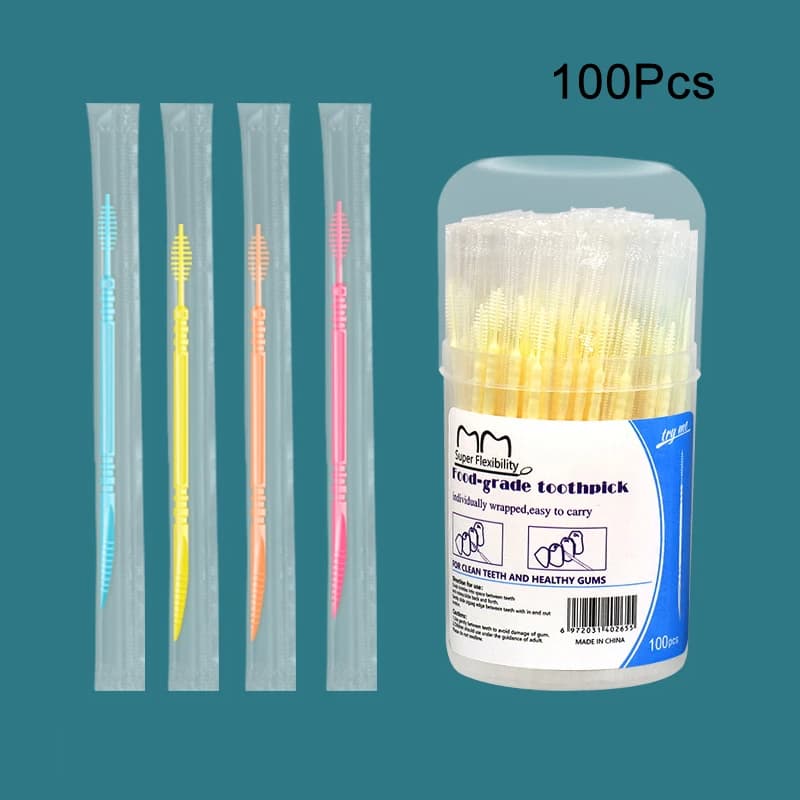 Disposable Double-Ended Dental Floss Toothpicks