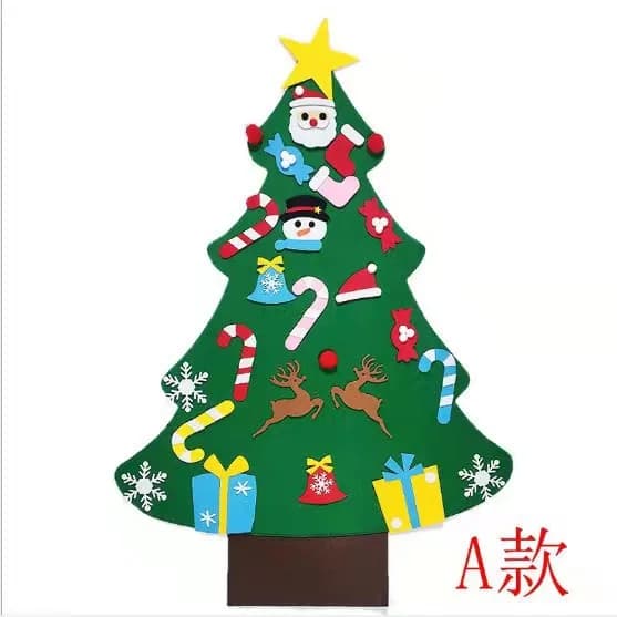 DIY Felt Christmas Tree Wall Hanging Set