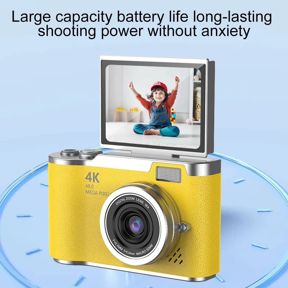 Kids Digital Camera with 8X Zoom and Flip Screen