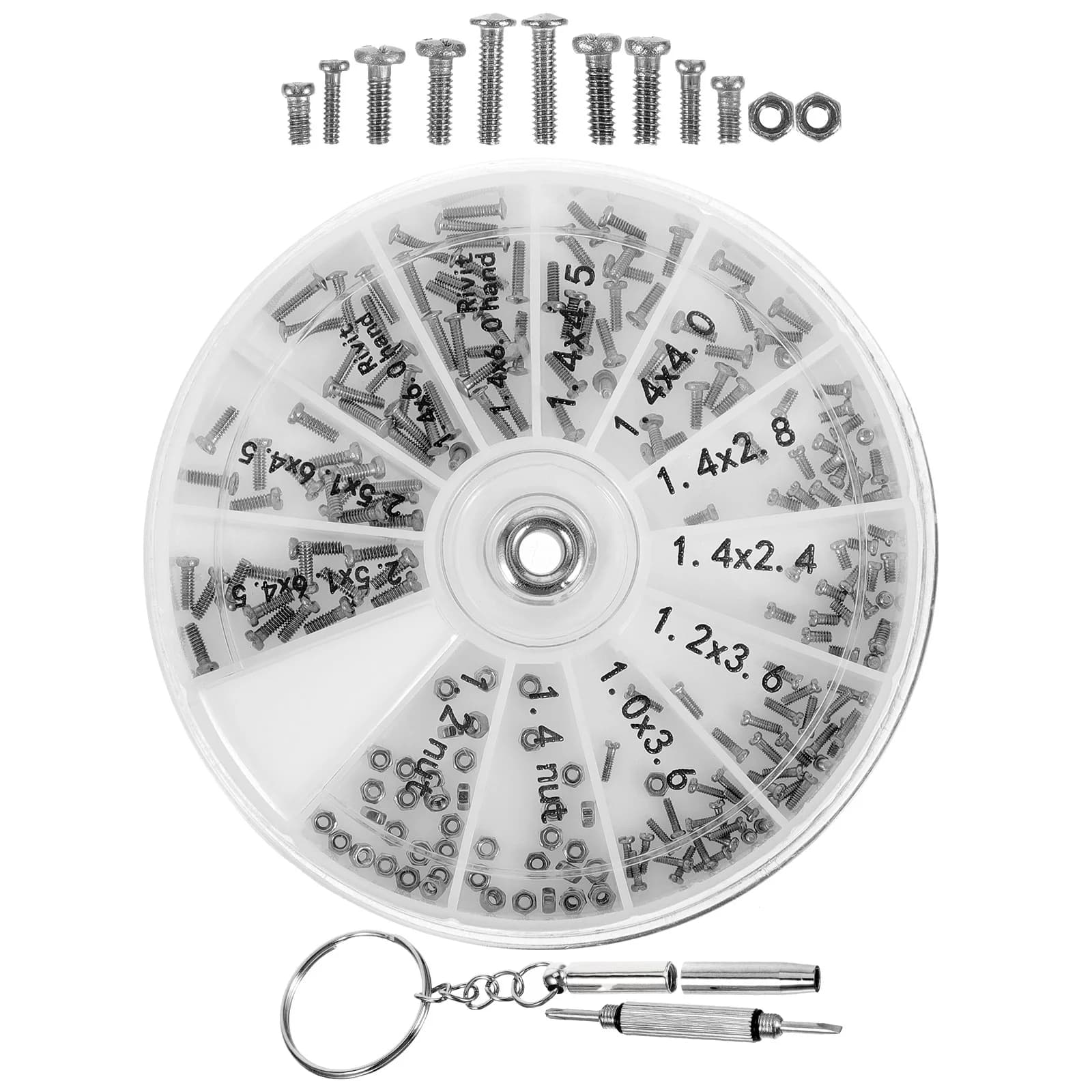 Eyeglass Repair Kit With Screws And Screwdriver