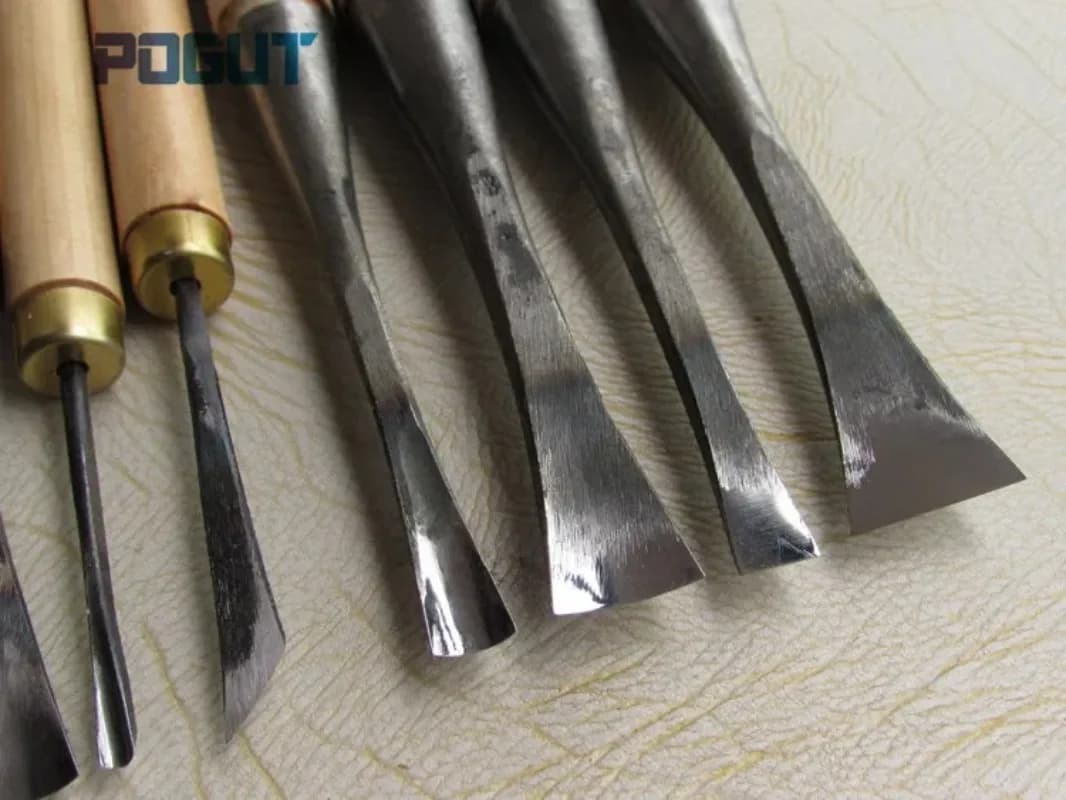 10 Pieces Hand Wood Chisel General Details Carving Knives Tools Set Made By Hand
