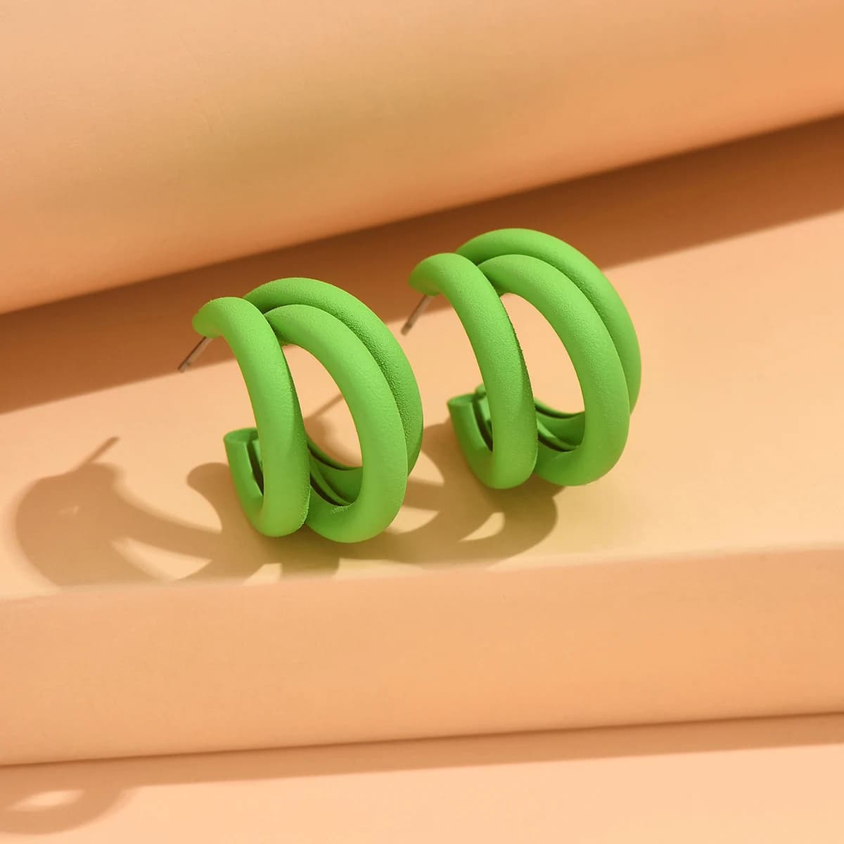 Gold Circled Hoop Earring