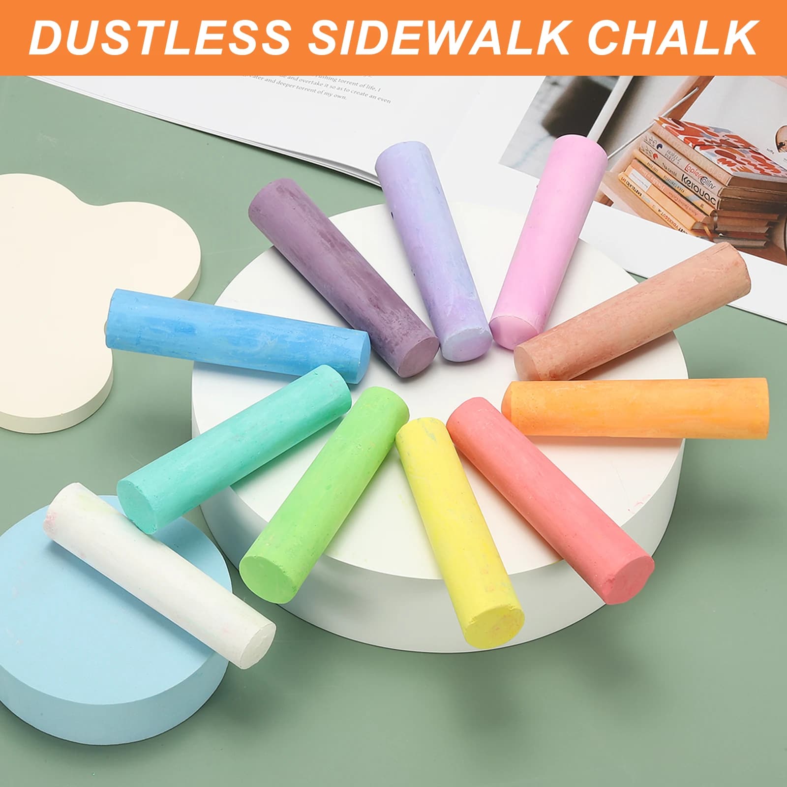 Dustless Sidewalk Chalk Large Sticks