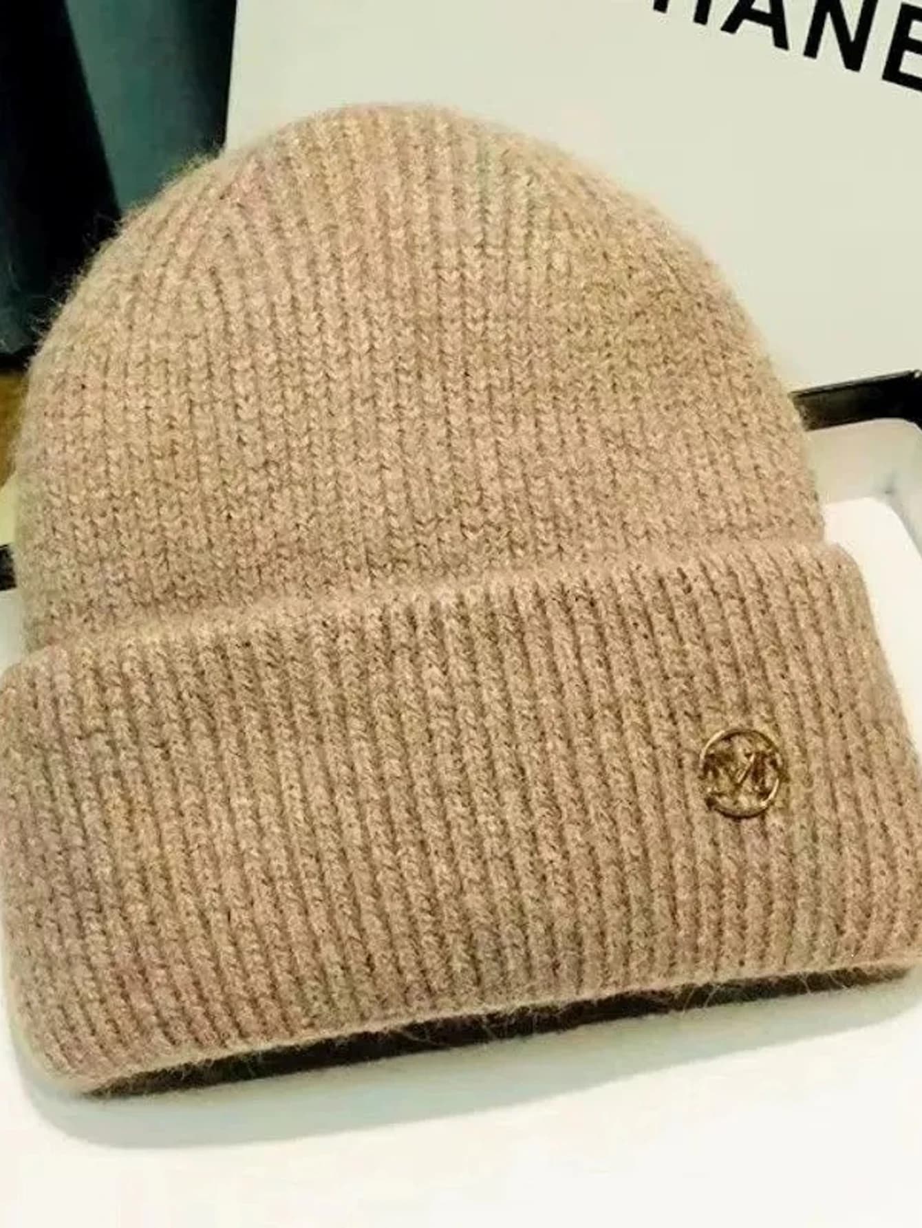 Fleece-Lined Knit Beanie with Ear Protection