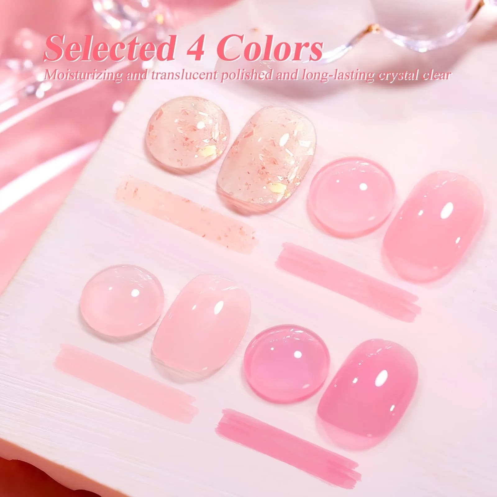 Poly Gel Nail Kit Starter with 4 Colors