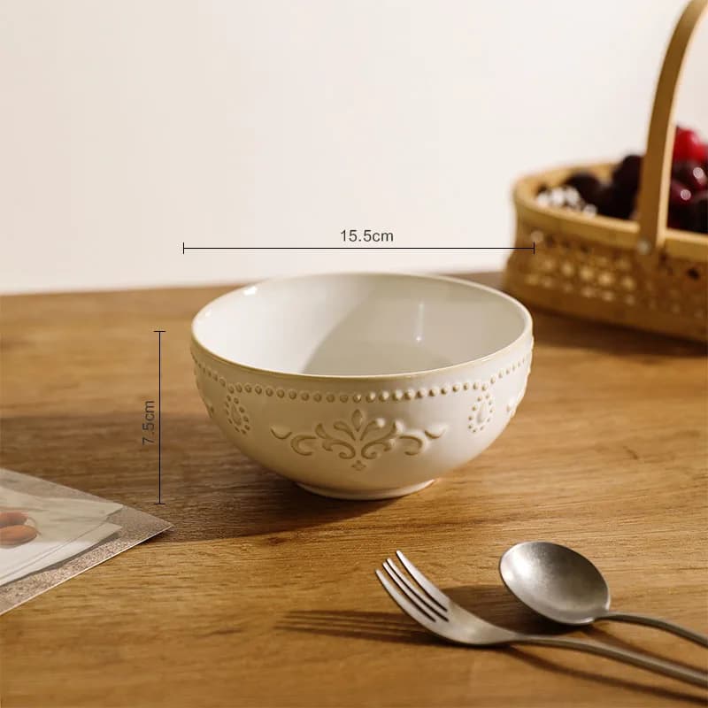 Baroque Vintage Ceramic Dinner Plates Set