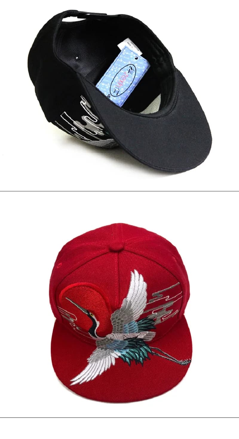 Embroidered Flat Top Baseball Cap