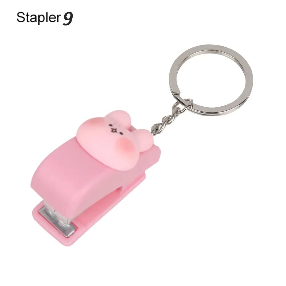 Mini Stapler with Document Clips and Paper Clips Set