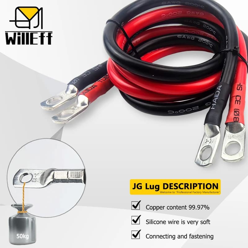 Battery Jumper Cable with Lug Terminals