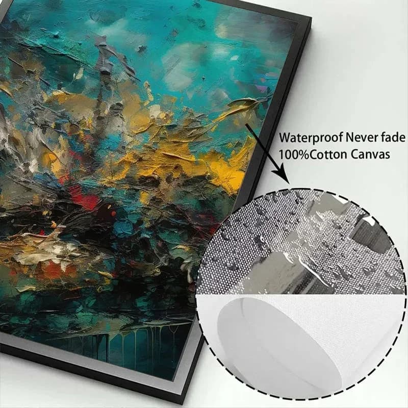 Abstract Matte Oil Painting Canvas Print