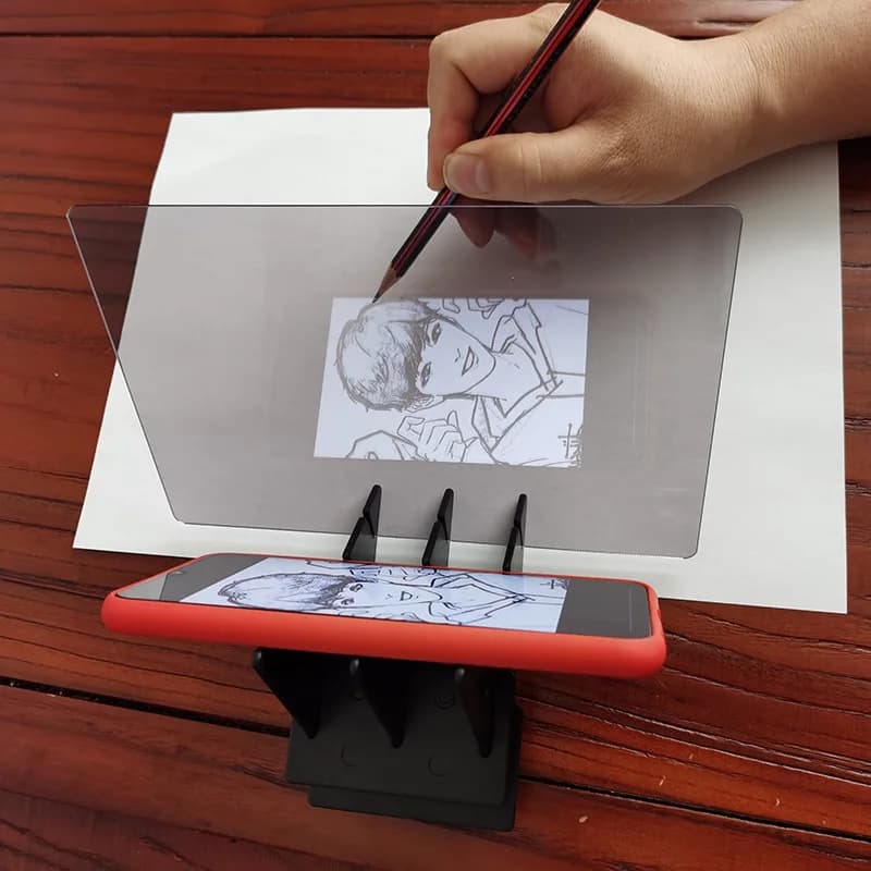 Painting Board with Projection and Art Supplies