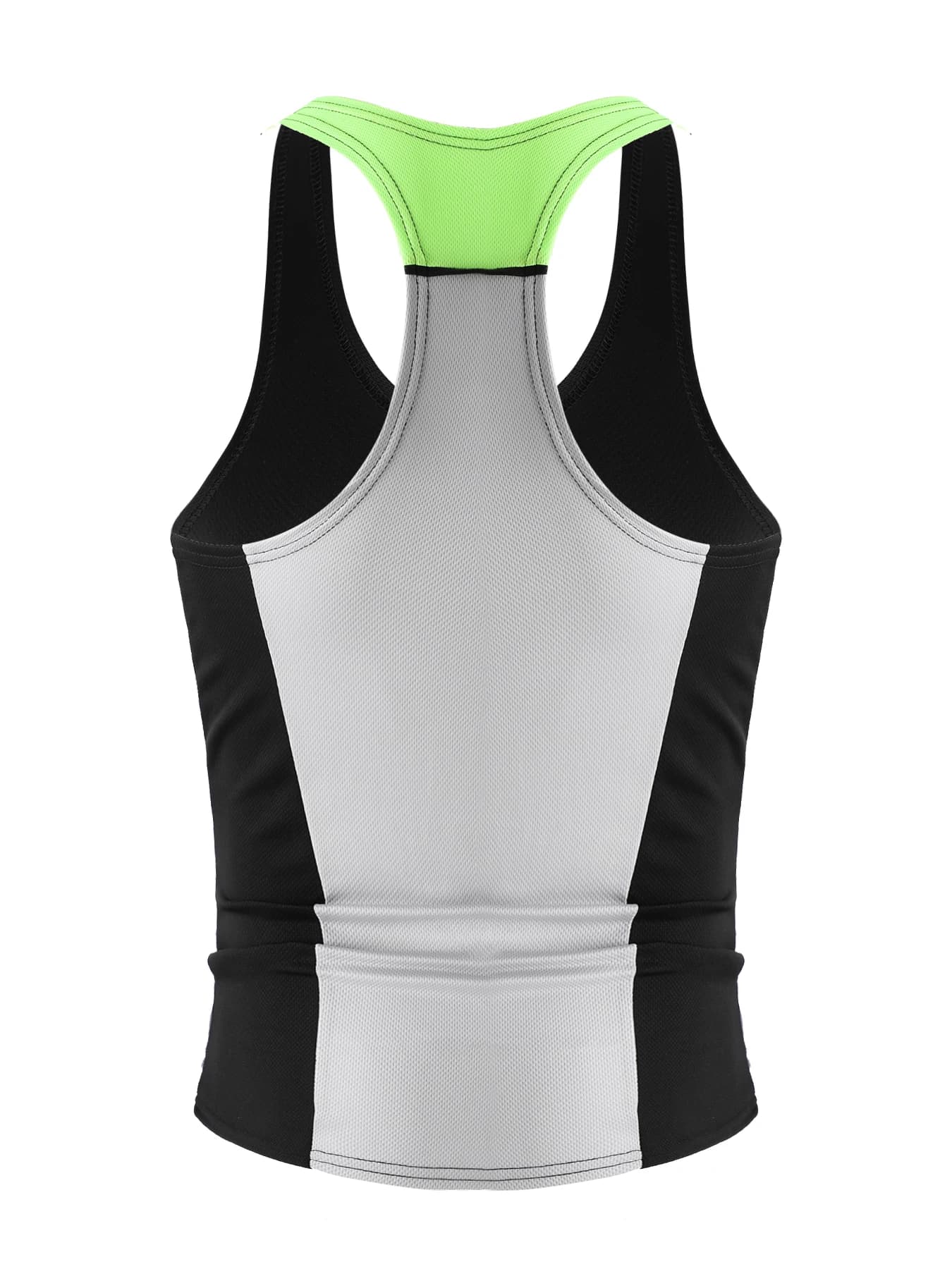 Sports vest, men's fitness quick drying vest, muscle iron, American style stretch splicing, running narrow shoulder racerback ve