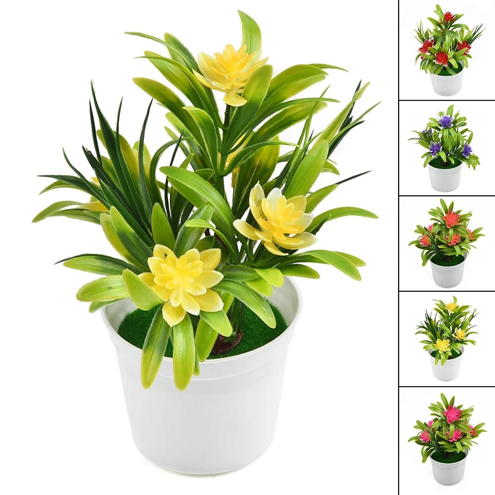 Artificial Lotus Flower Plant Pot Arrangement