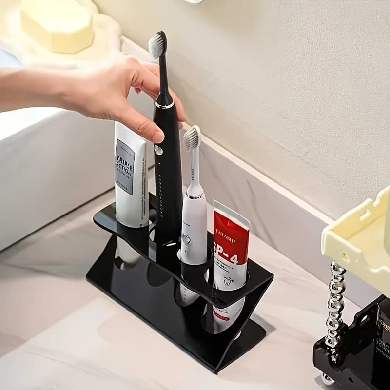 Bathroom Organizer with Toothbrush Holder, Multifunctional Drain Rack for Storage And Organization, Bathroom Desktop Organizer