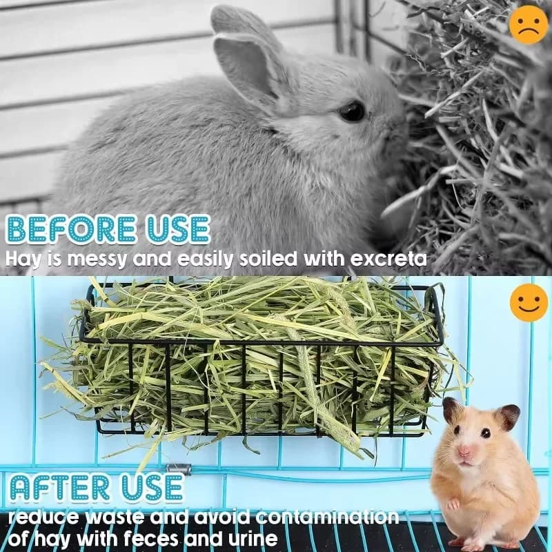 Metal Hay Rack for Rabbit Cages