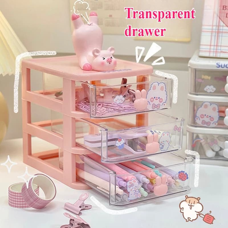 Desktop Storage Box Organizer with Drawers