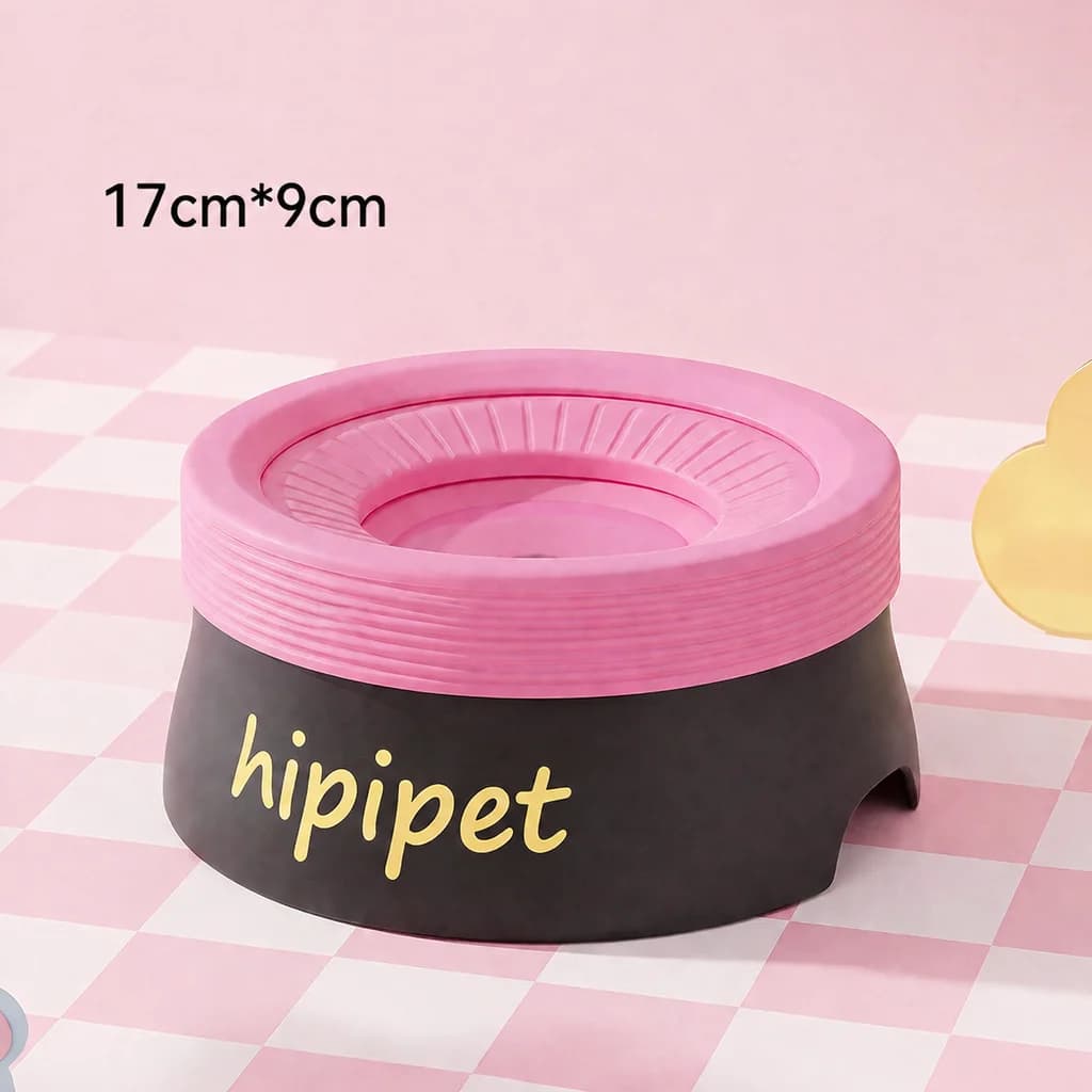 Pet Water Bowl with Anti-Wet Spill Mat