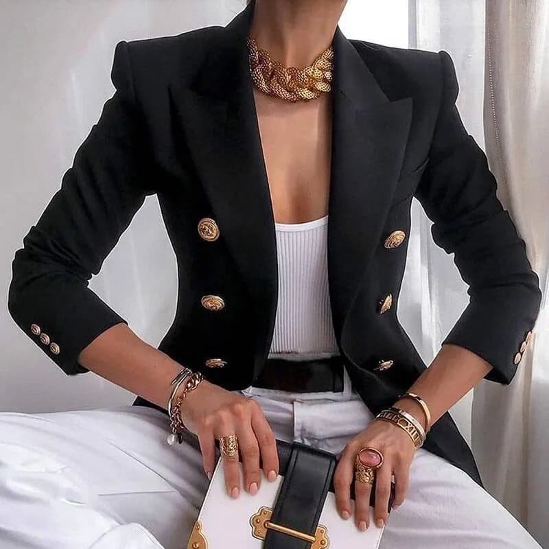 Women's Casual Long Sleeve Blazer Jacket