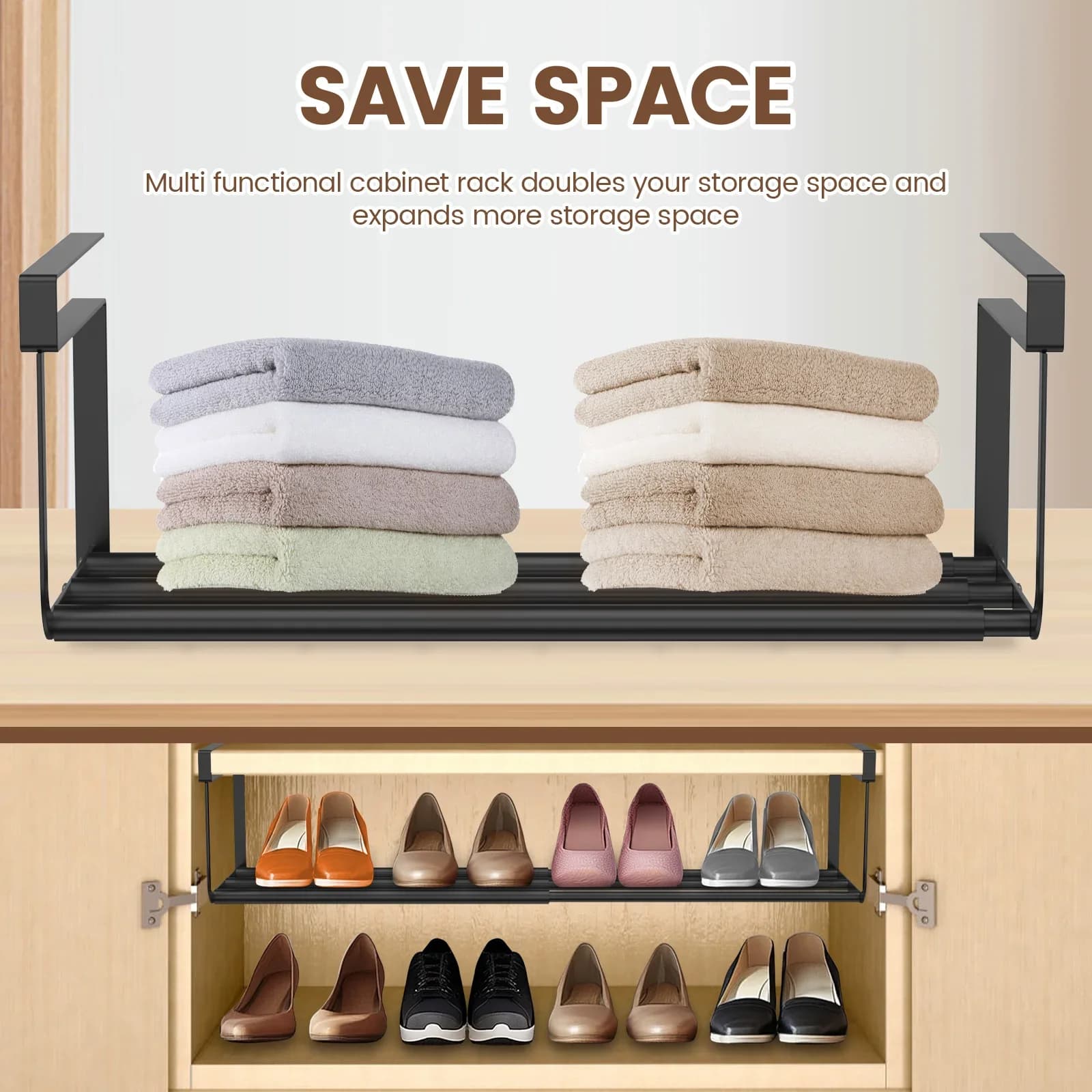 Retractable Under-Cabinet Shoe Rack