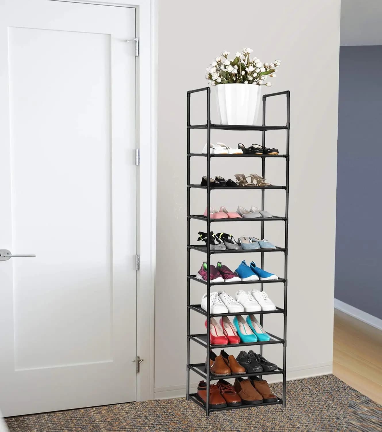 Heavy Duty Steel Shoe Rack 25 Pairs