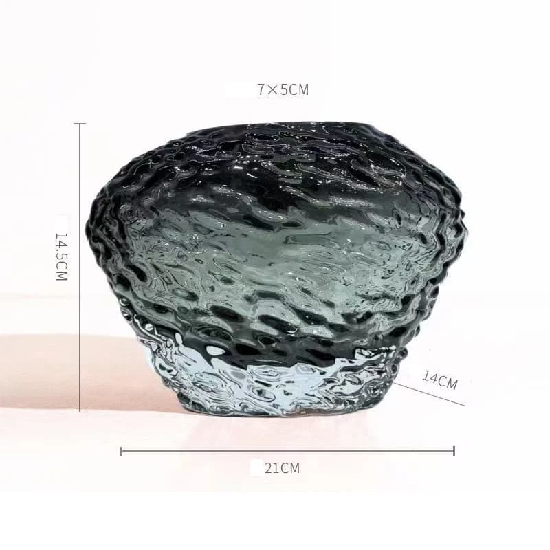 Modern Glass Vase for Flowers and Decor